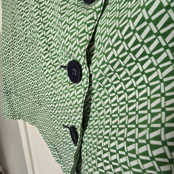 LL Bean White and Green Pattern Skirt Size 16 - Picture 3 of 6